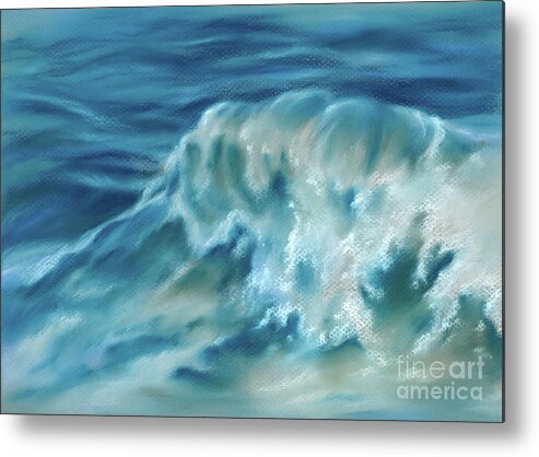 Seascape Metal Print featuring the painting Atlantic Wave by MM Anderson