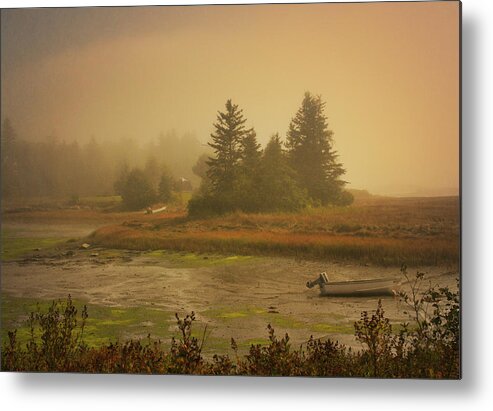 Boat Metal Print featuring the photograph Autumn in New England by Kevin Schwalbe