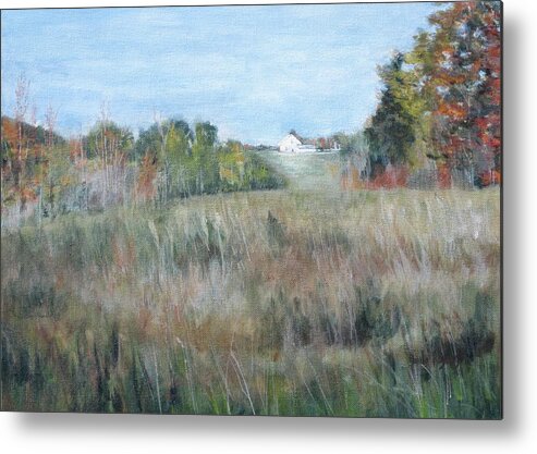 Painting Metal Print featuring the painting Autumn in Pennsylvania by Paula Pagliughi