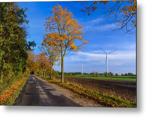 Europe Metal Print featuring the photograph Autumn on a Back Road by Dmytro Korol