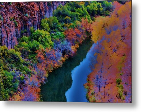 Verde River Metal Print featuring the photograph Autumn Reflection by Helen Carson