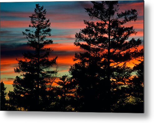 Sunset Metal Print featuring the photograph Banded Sunset by Irwin Barrett