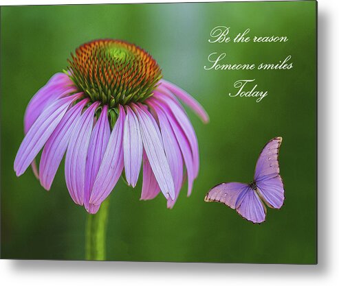 Cone Flower Metal Print featuring the photograph Be The Reason by Cathy Kovarik