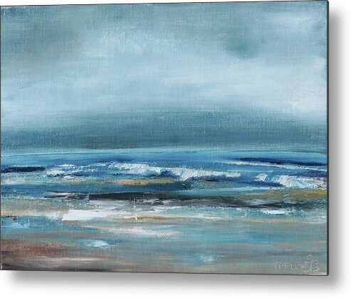 Ocean Metal Print featuring the painting Beach Exercise by Trina Teele