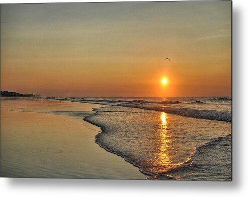 Sunset Metal Print featuring the photograph Topsail NC Beach Sunrise by Doug Ash