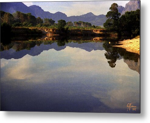 River Metal Print featuring the digital art Berg River Reflections by Vincent Franco
