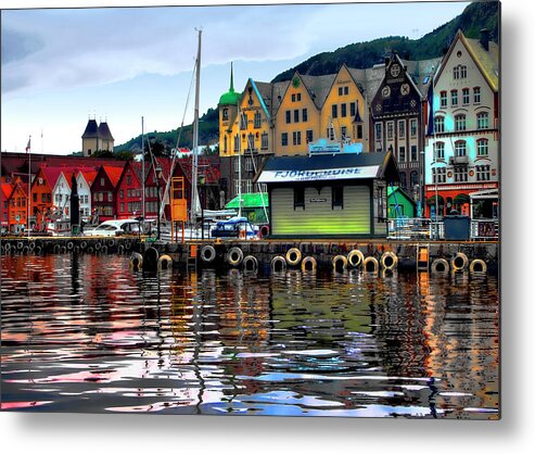 Color Metal Print featuring the photograph Bergen Colors by Jim Hill