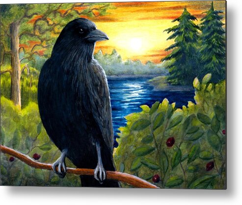 Bird Metal Print featuring the painting Bird 63 by Lucie Dumas
