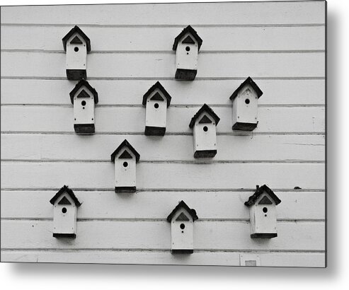 Bird Houses Metal Print featuring the photograph Bird Houses by Craig Perry-Ollila