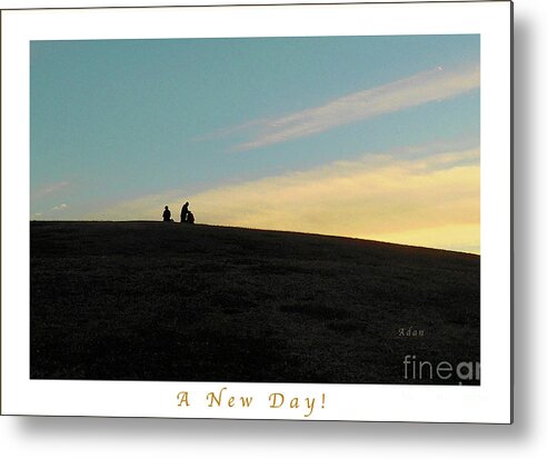 Butler Park Austin Texas Metal Print featuring the photograph Birds and Fun at Butler Park Austin - Silhouettes 2 Detail Greeting Card Poster - A New Day by Felipe Adan Lerma