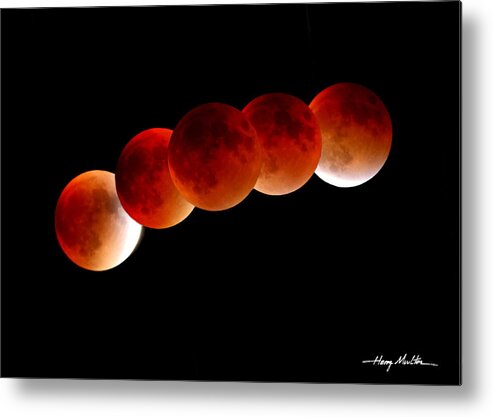 Moon Metal Print featuring the photograph Blood Moon by Harry Moulton