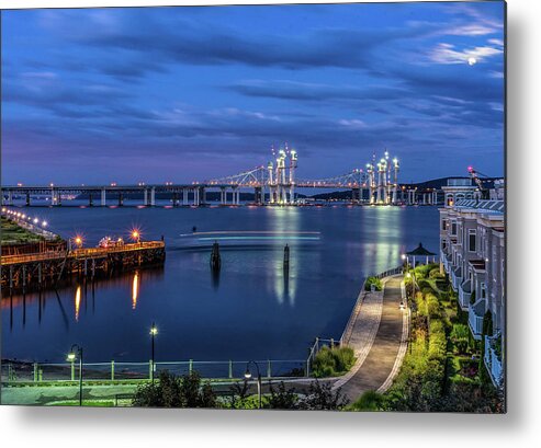 'jeffrey Friedkin Photography Metal Print featuring the photograph Blue Hour Over the Hudson by Jeffrey Friedkin