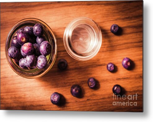 Fruit Metal Print featuring the photograph Blueberry kitchen still life by Jorgo Photography