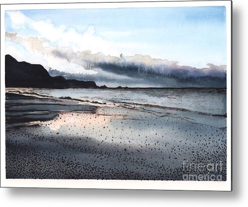 Bolinas Metal Print featuring the painting Bolinas Lagoon by Hilda Wagner