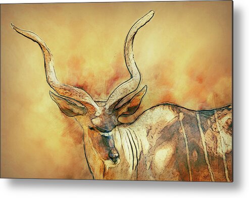 Zoo Metal Print featuring the painting Bongo by Jack Zulli