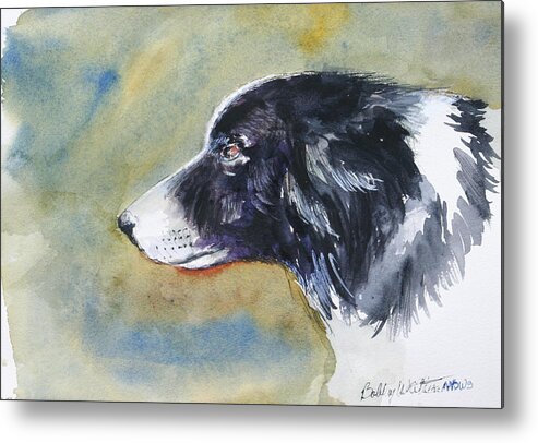 Collie Dog Metal Print featuring the painting Bonnie Dog by Bobby Walters