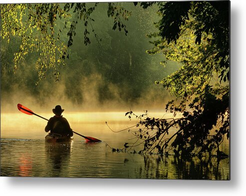 Kayak Metal Print featuring the photograph Bourbeuse River by Robert Charity