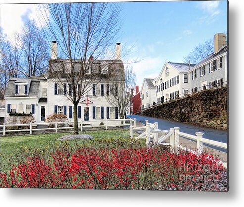 Brewster Gardens Metal Print featuring the photograph Brewster Gardens at Leyden Street by Janice Drew
