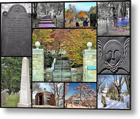 Burial Hill Metal Print featuring the photograph Burial Hill in Plymouth MA by Janice Drew