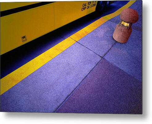 Bus Stop Metal Print featuring the photograph Bus Stop by Paul Wear