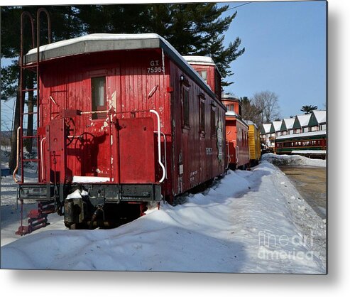 Trains Metal Print featuring the photograph Caboose From the Past by Steve Brown