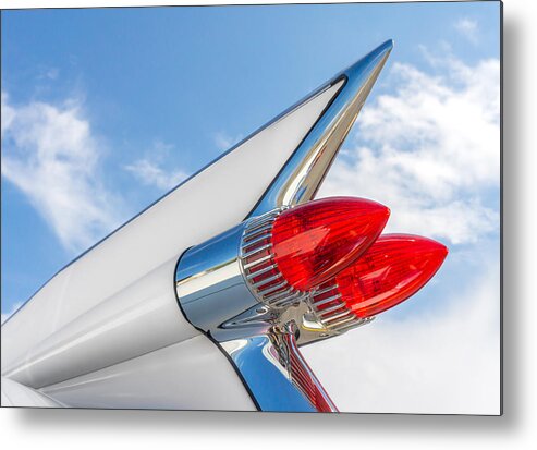 1959 Metal Print featuring the photograph 1959 Cadillac tailfin by Jim Hughes