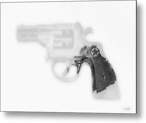 Trooper Metal Print featuring the photograph Capgun Artifact Monocrhome Print by Tony Grider
