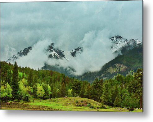 Mountain Metal Print featuring the photograph Cascading Storm Clouds by Kevin Schwalbe