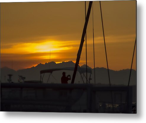 Puget Sound Metal Print featuring the photograph Catching the Sun by Cathy Anderson
