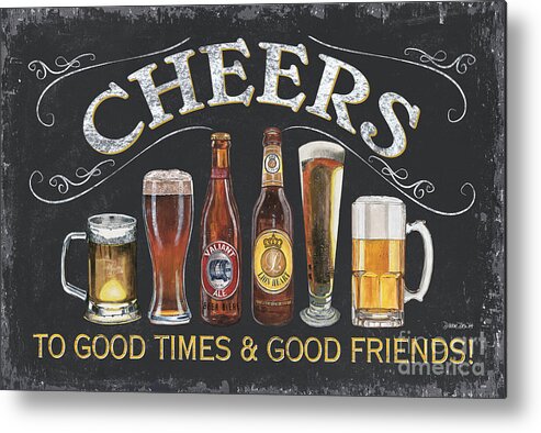 Cheers Metal Print featuring the painting Cheers by Debbie DeWitt