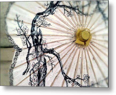 Cherry Blossom Metal Print featuring the photograph Cherry Blossom Parasol by Stephanie Haertling