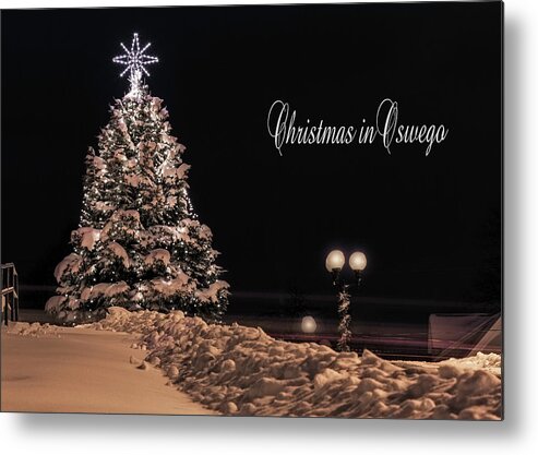 Christmas Metal Print featuring the photograph Christmas in Oswego by Everet Regal