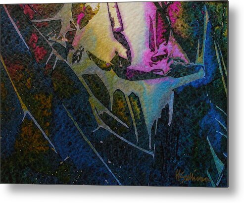 Abstract Metal Print featuring the painting Cirque du Soleil by Mary Sullivan