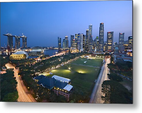 Singapore Metal Print featuring the photograph City view of Singapore by Ng Hock How