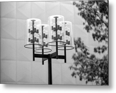 Book Work Metal Print featuring the photograph Classic Nicollet mall street lamp by Mike Evangelist