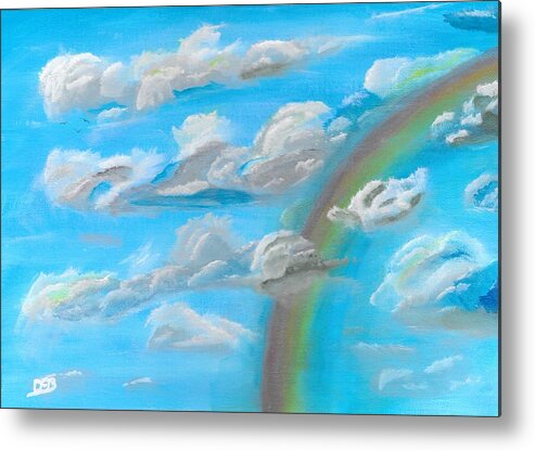 Clouds Metal Print featuring the painting Cloud Busting by David Bigelow