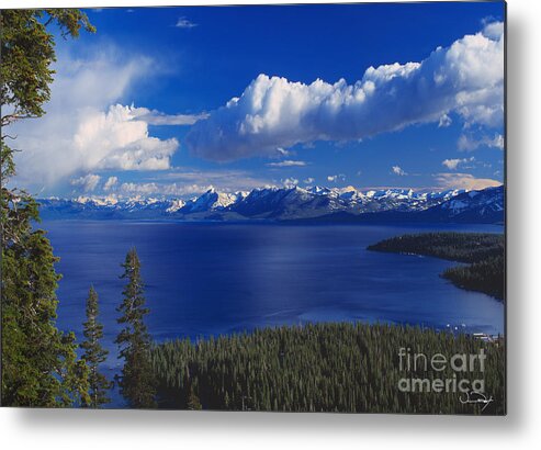Lake Tahoe Metal Print featuring the photograph Clouds over Lake Tahoe by Vance Fox