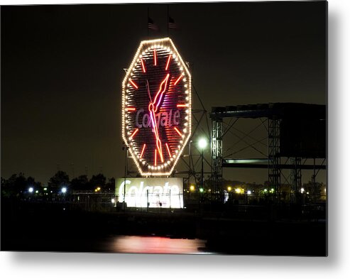 Colgate Metal Print featuring the photograph Colgate Clock by Michael Dorn