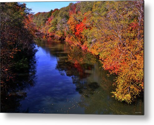 River Metal Print featuring the photograph Colors Of Nature - Fall River Reflections 001 by George Bostian