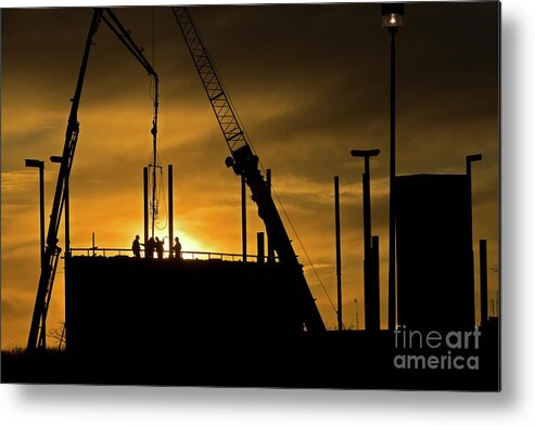 Workers Metal Print featuring the photograph Construction by JT Lewis