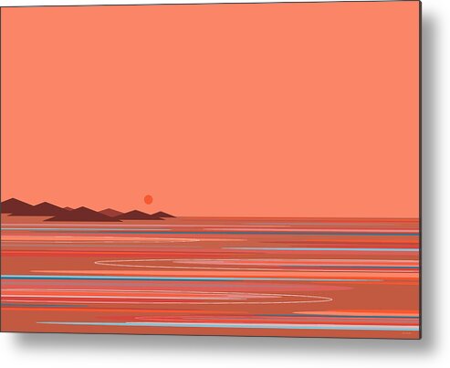 Coral Sea Metal Print featuring the digital art Coral Sea by Val Arie