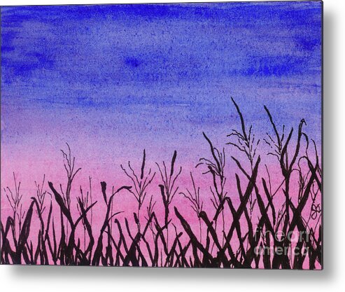 Corn Metal Print featuring the painting Corn by Jackie Irwin