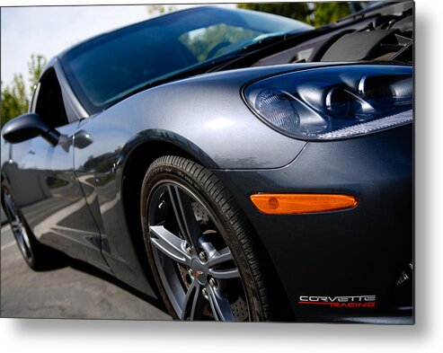 Corvette Metal Print featuring the photograph Corvette Racing by Shane Kelly