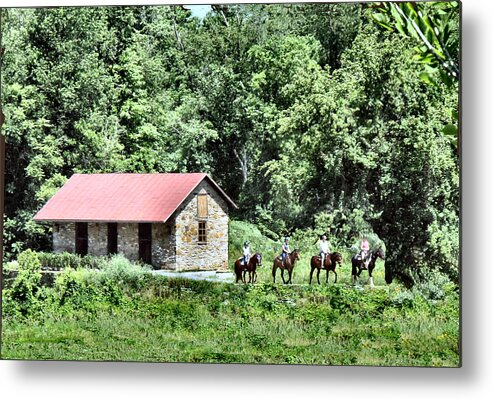 Countryside Metal Print featuring the digital art Cottage Life 11 by Lin Grosvenor