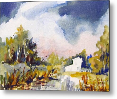 Country Metal Print featuring the painting Country Home by John Nussbaum