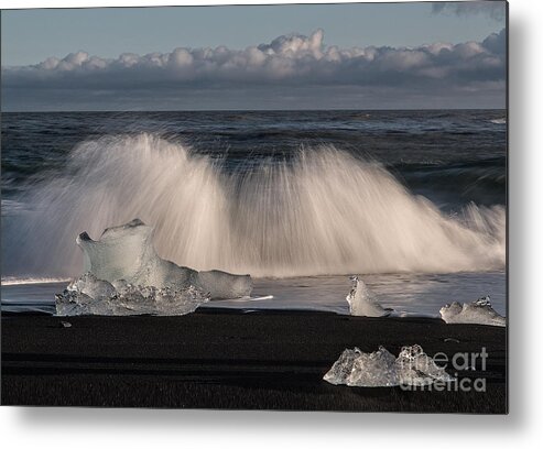 Iceland Metal Print featuring the photograph Crashing Waves by Patti Schulze