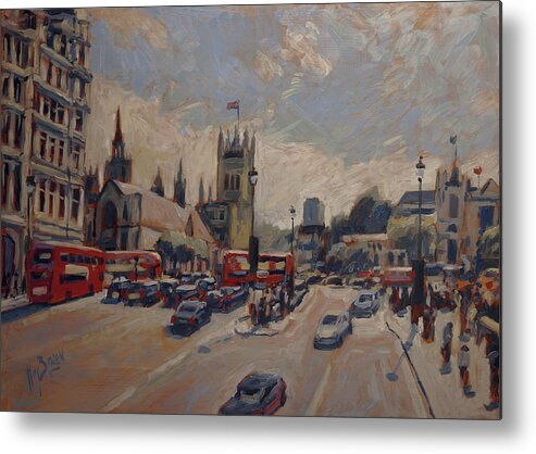 London Metal Print featuring the painting Crossing at Westminster by Nop Briex