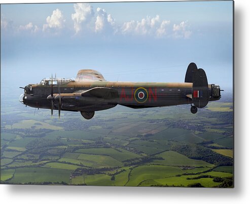 Avro Lancaster Metal Print featuring the photograph Dambusters Lancaster AJ-N by Gary Eason