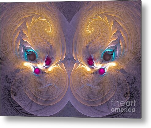 Surrealism Metal Print featuring the digital art Daughters of the sun - Surrealism by Sipo Liimatainen