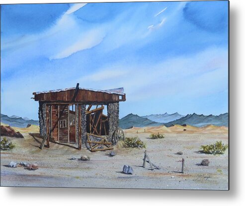 Death Valley Metal Print featuring the painting Death Valley Mine by Joseph Burger